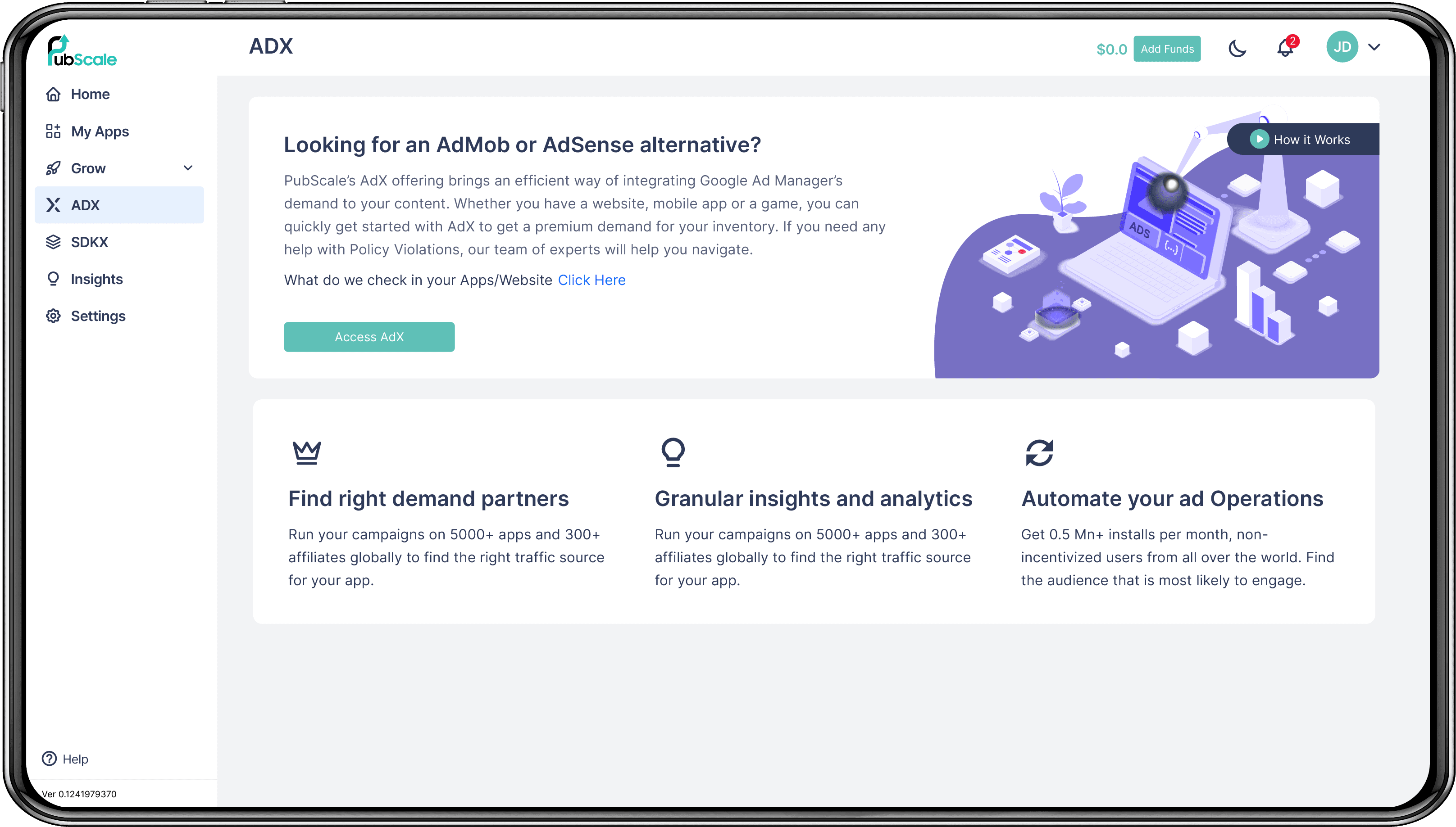 Integration Step 1 of Our Website Monetization Platform