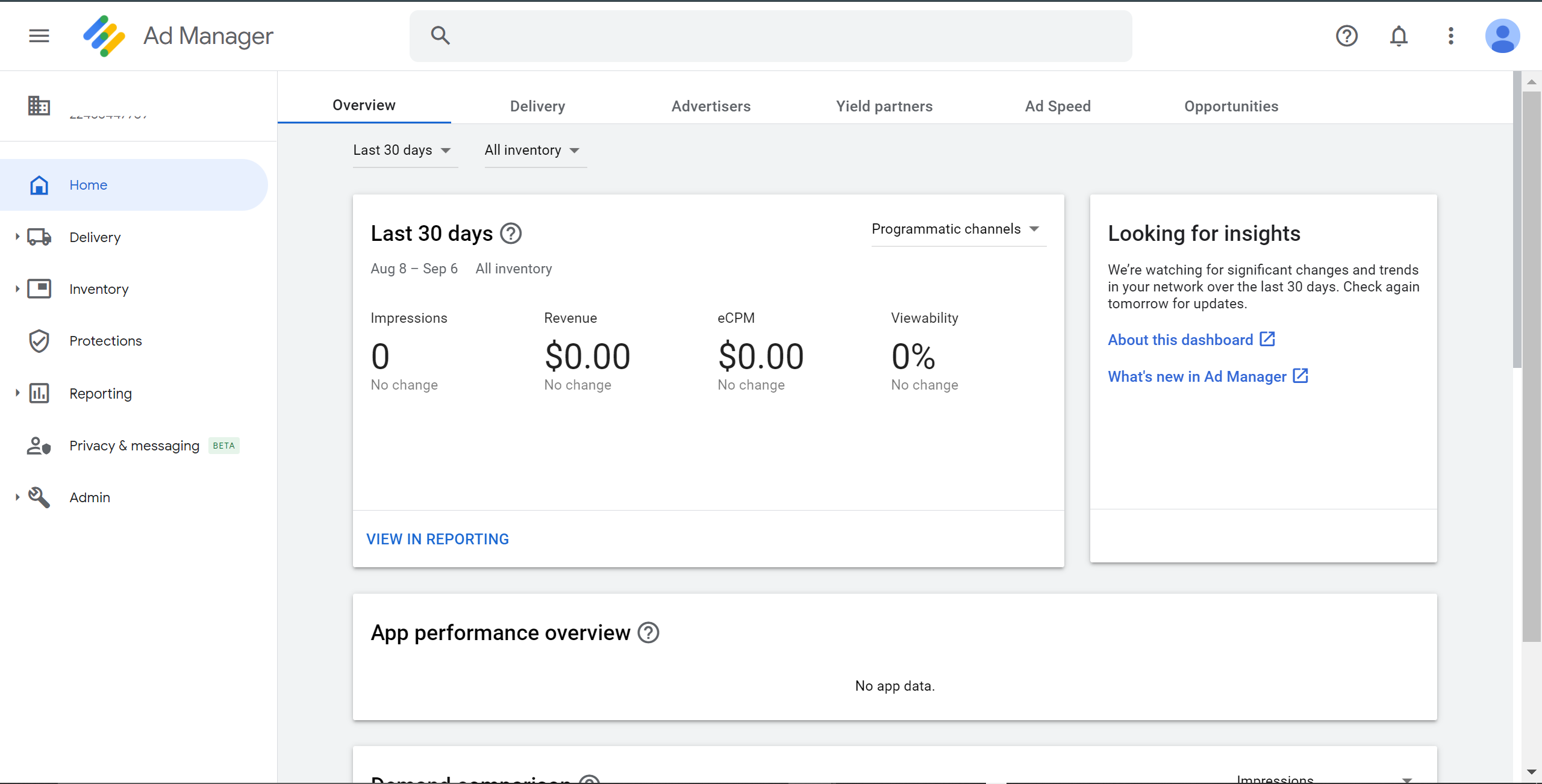 Google Ad Manager Dashboard
