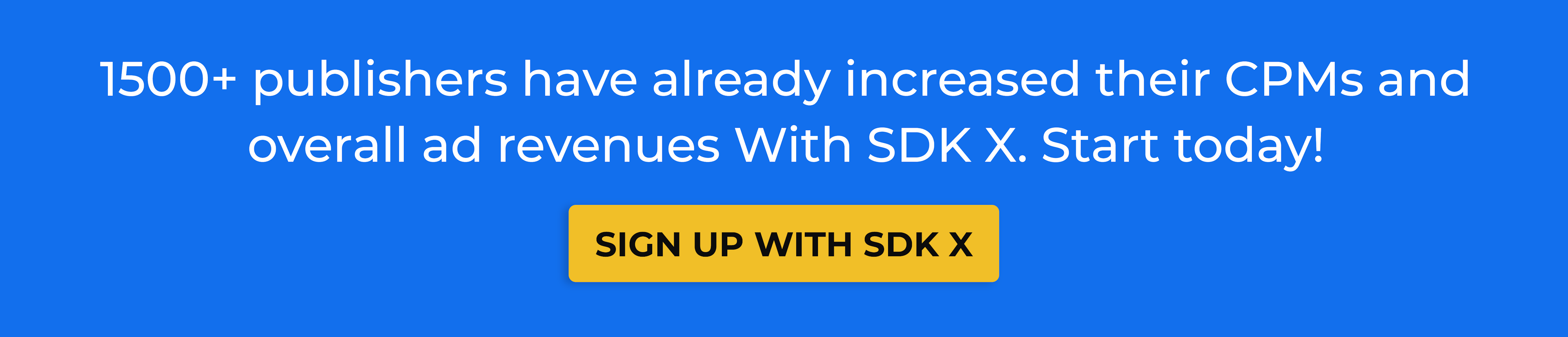 Sign up with SDK X