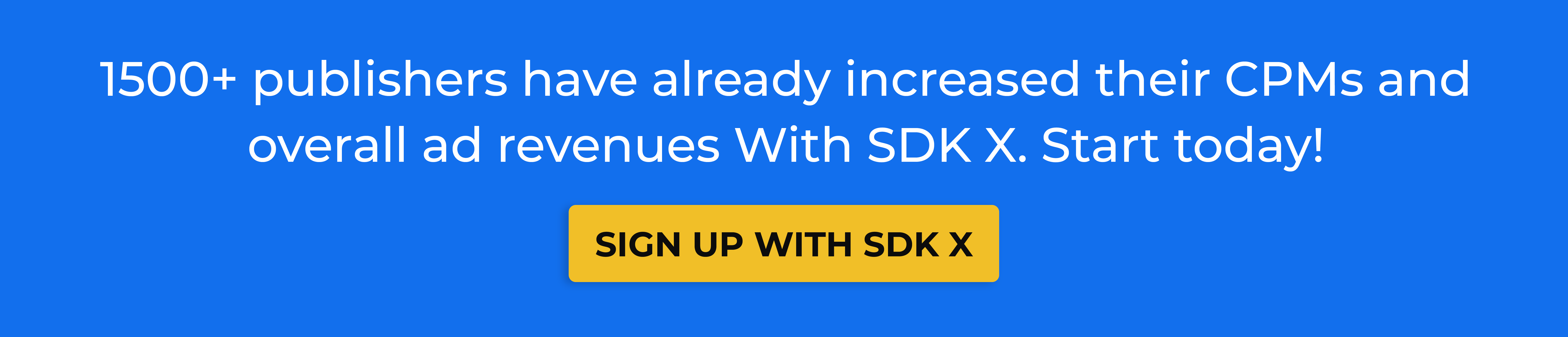 Sign up with SDK X